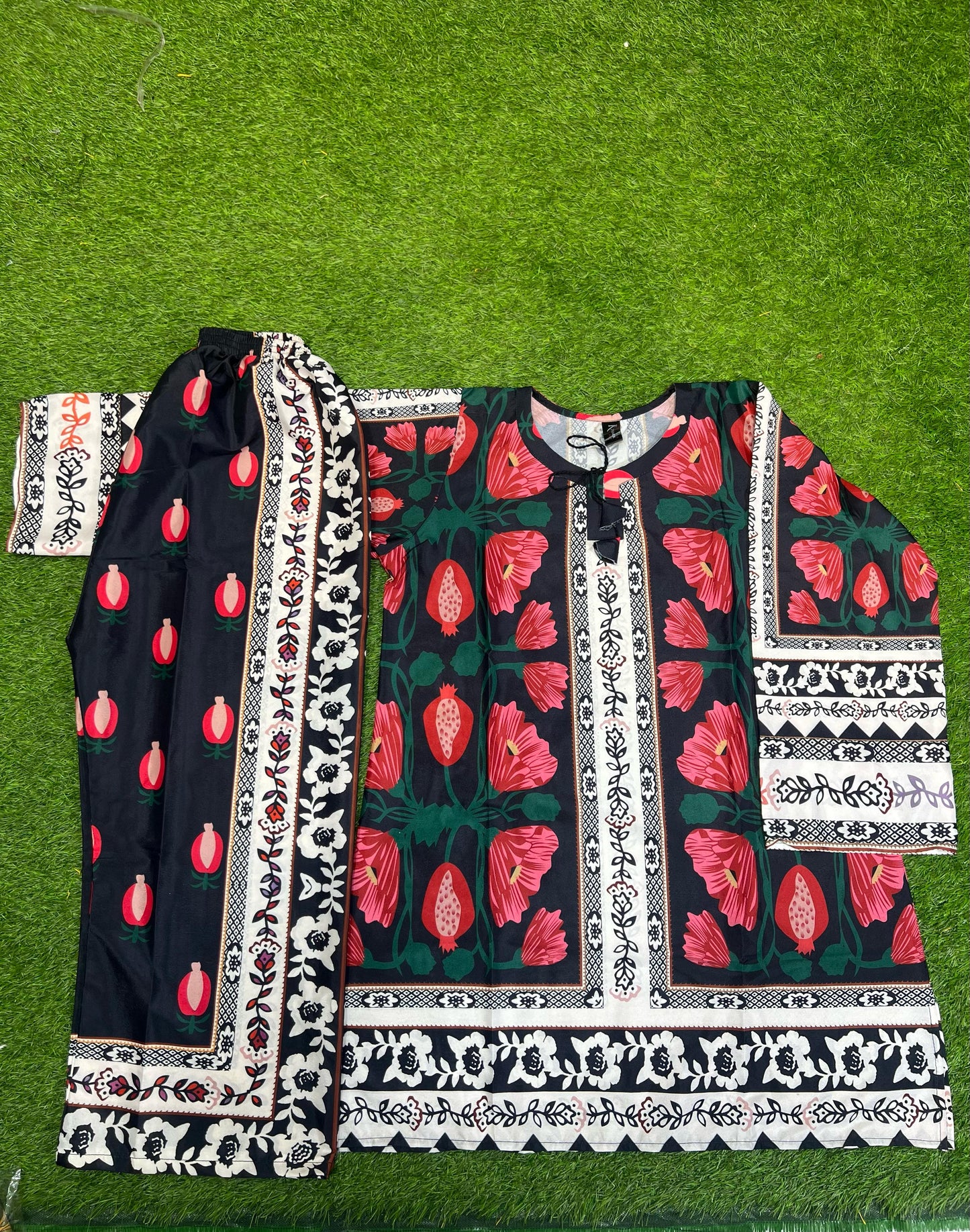 Stitched 2 Piece Printed Shirt And Printed Trouser