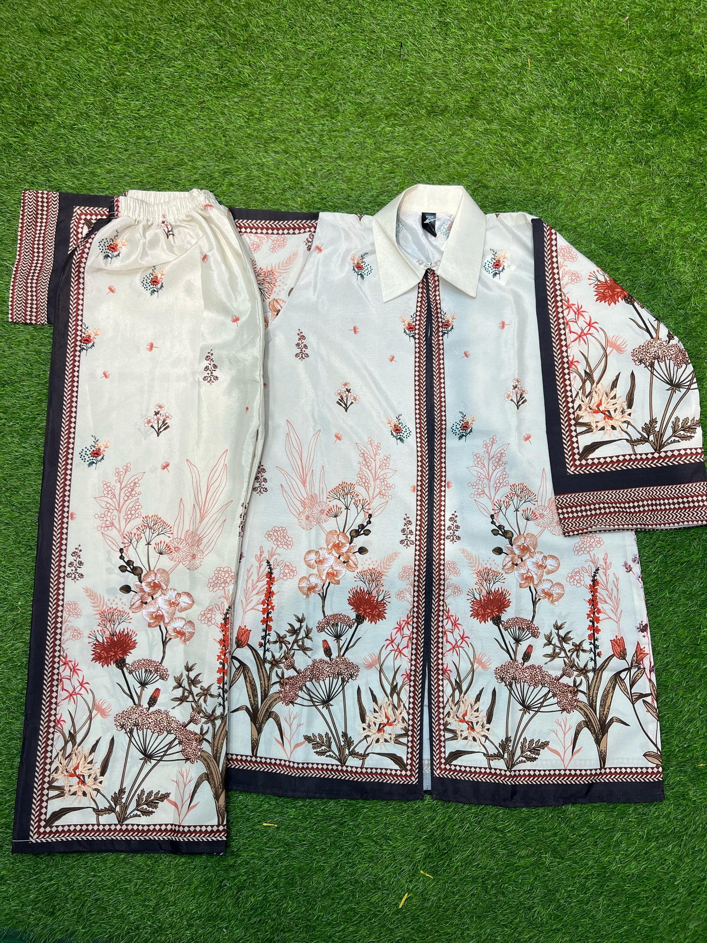 Stitched 2 Piece Printed Shirt & Printed Trouser