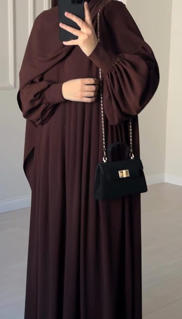 Chocolaty Elegant Brown Abaya
With Stoller