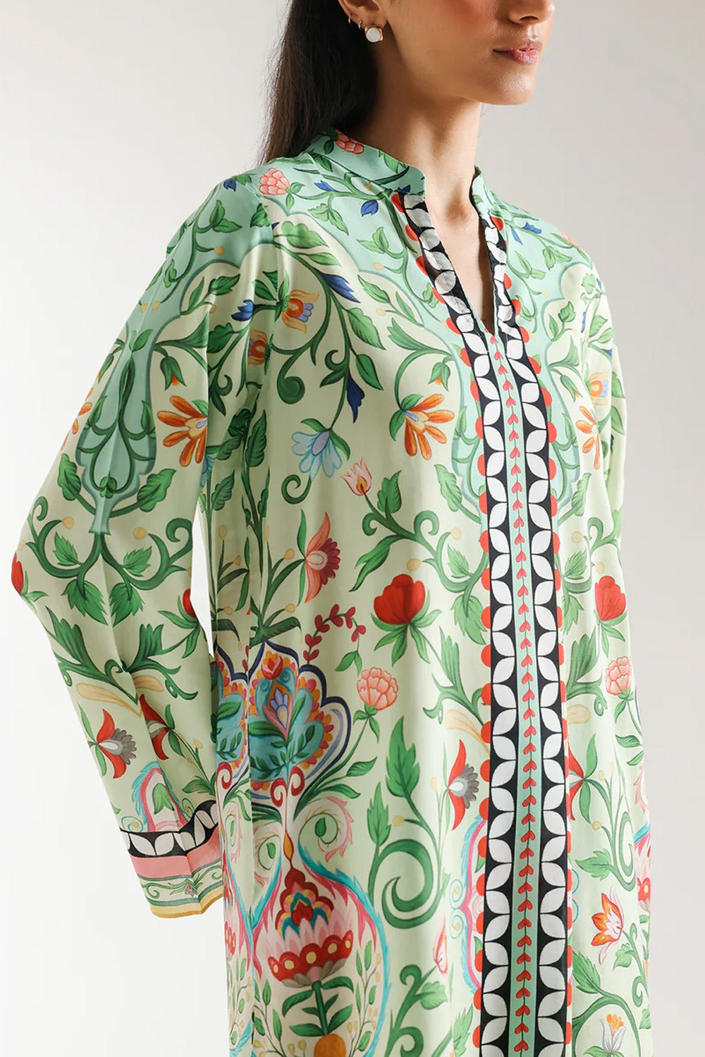 Stitched 2 Piece Printed Shirt And Printed Trouser
