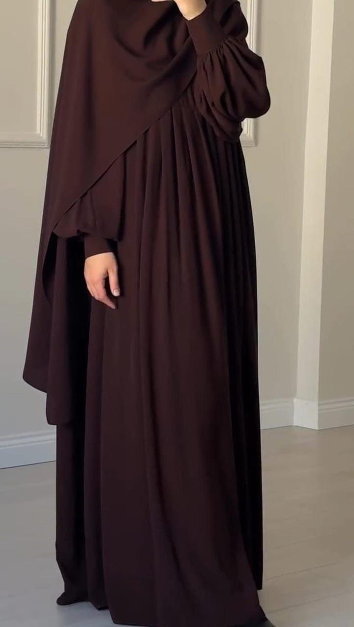 Chocolaty Elegant Brown Abaya
With Stoller