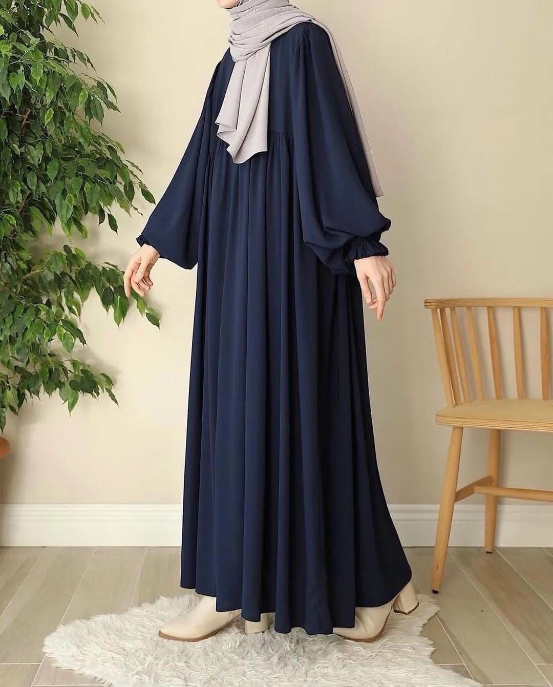 Blue Roman Abaya With Stoller
