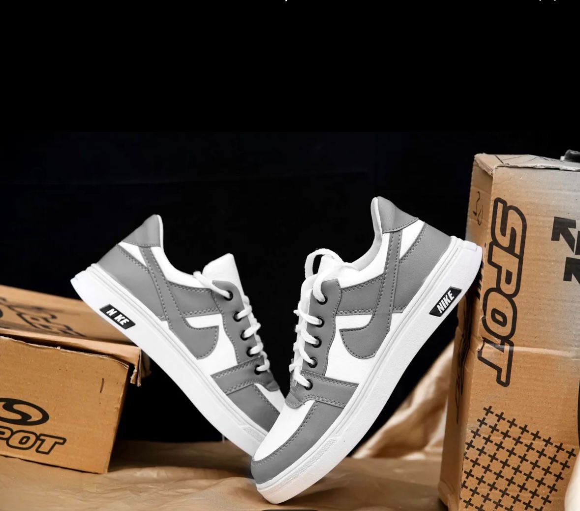 Sneakers for Men Stylish Grey Sports Shoes