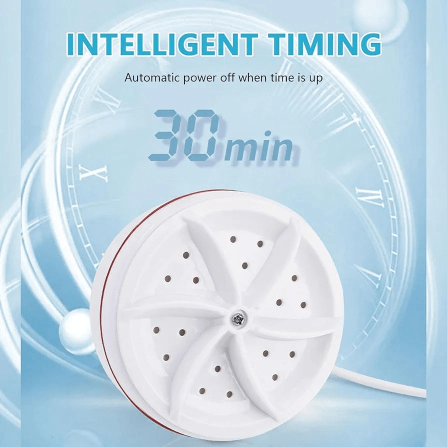 Mini Washing Machine for Baby Clothes and Travel – 3-in-1 Turbo Washer