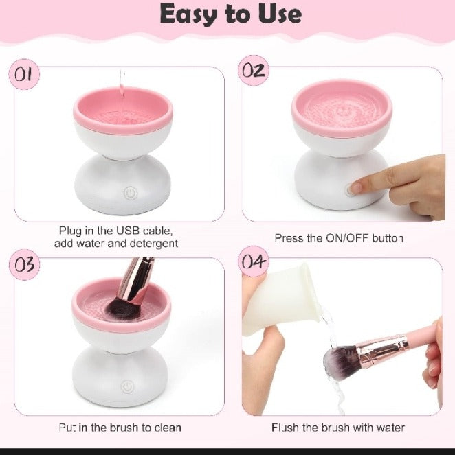 Electric Makeup Brush Cleaner – USB Portable