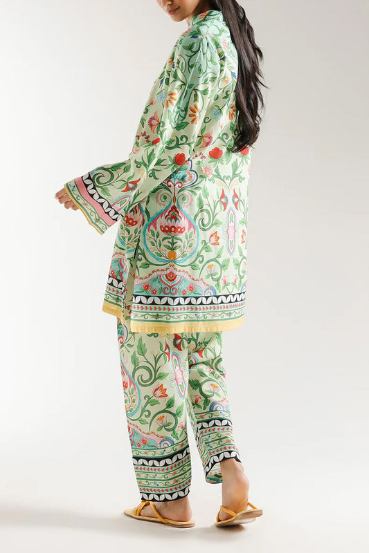 Stitched 2 Piece Printed Shirt And Printed Trouser