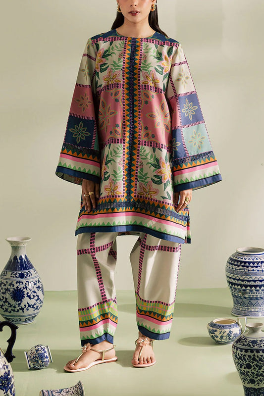 Stitched 2 Piece Printed Shirt & Printed Trouser