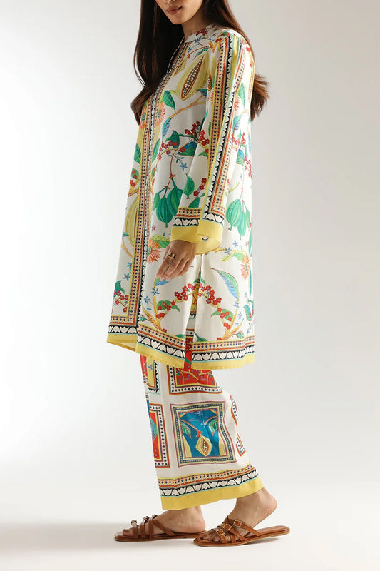 Stitched 2 Piece Printed Shirt & Printed Trouser