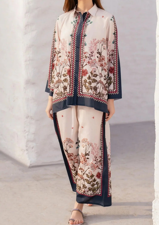 Stitched 2 Piece Printed Shirt & Printed Trouser