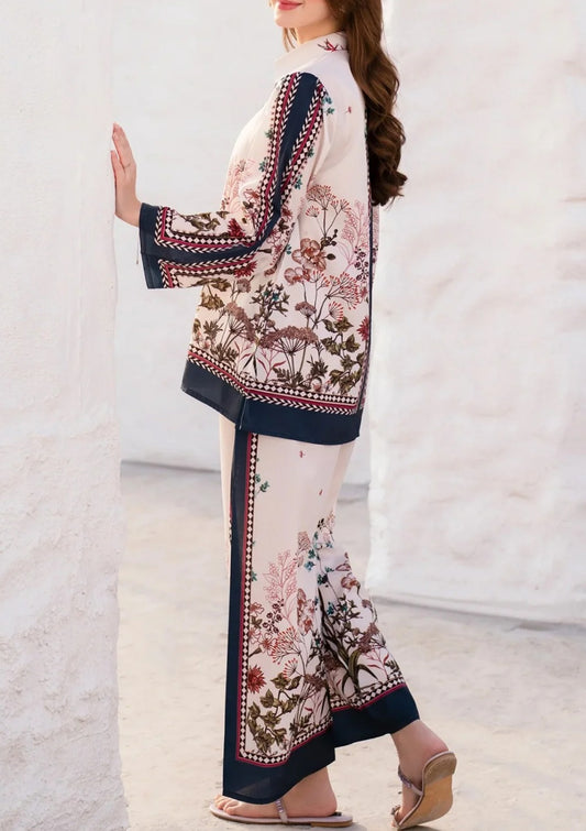 Stitched 2 Piece Printed Shirt & Printed Trouser