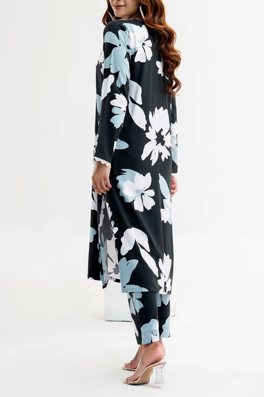Stitched 2 Piece Printed Shirt & Printed Trouser