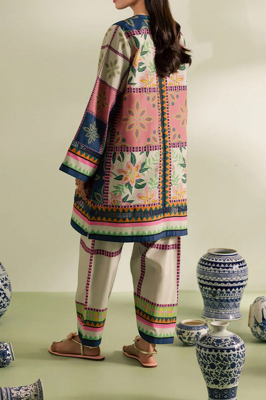 Stitched 2 Piece Printed Shirt & Printed Trouser