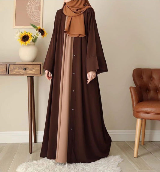 Chocolaty Abaya With inner attached