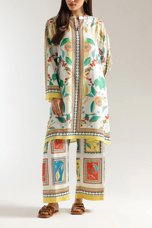 Stitched 2 Piece Printed Shirt & Printed Trouser